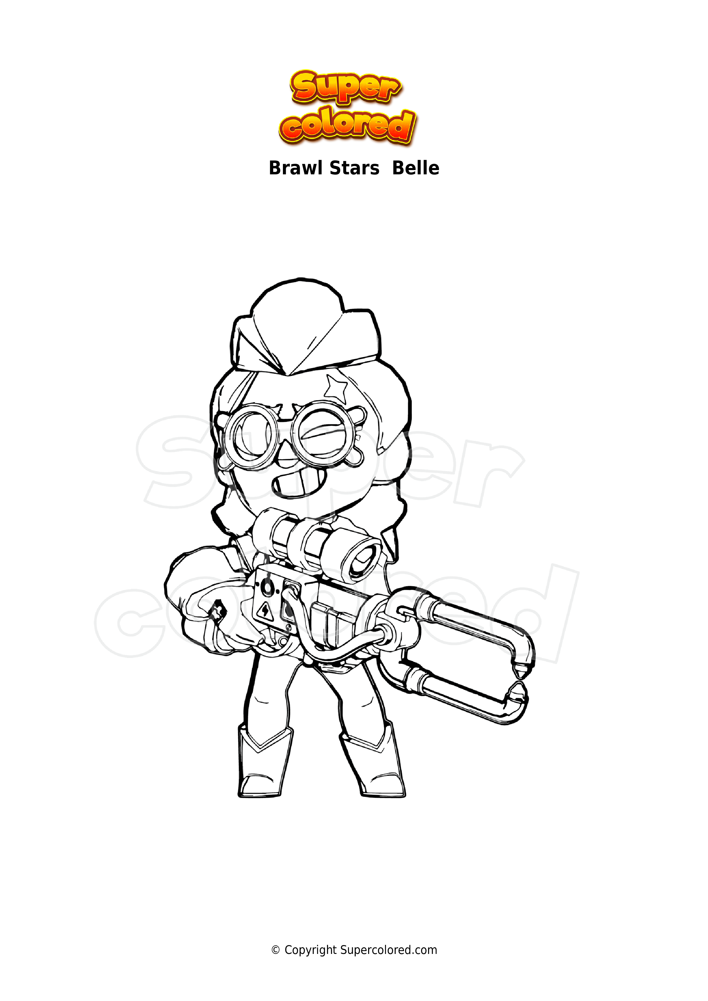 Coloring Page Brawl Stars Belle Supercolored Com - brawl stars belle coloring pages