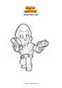 Coloring page Brawl Stars  Colt