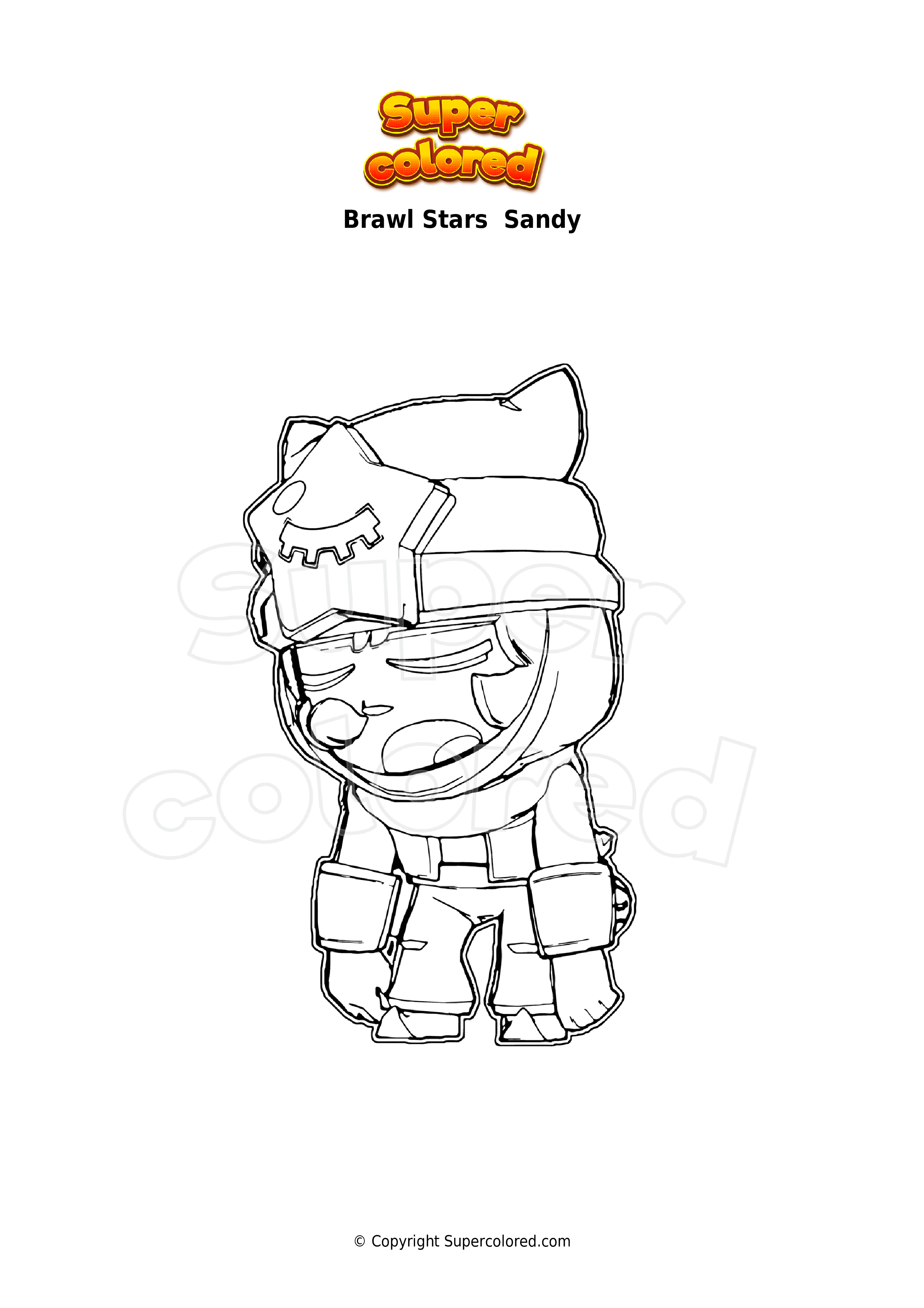 Coloring Page Brawl Stars Sandy Supercolored Com - dibujos para colorear brawl stars sandi