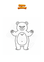 Coloring page Brown bear