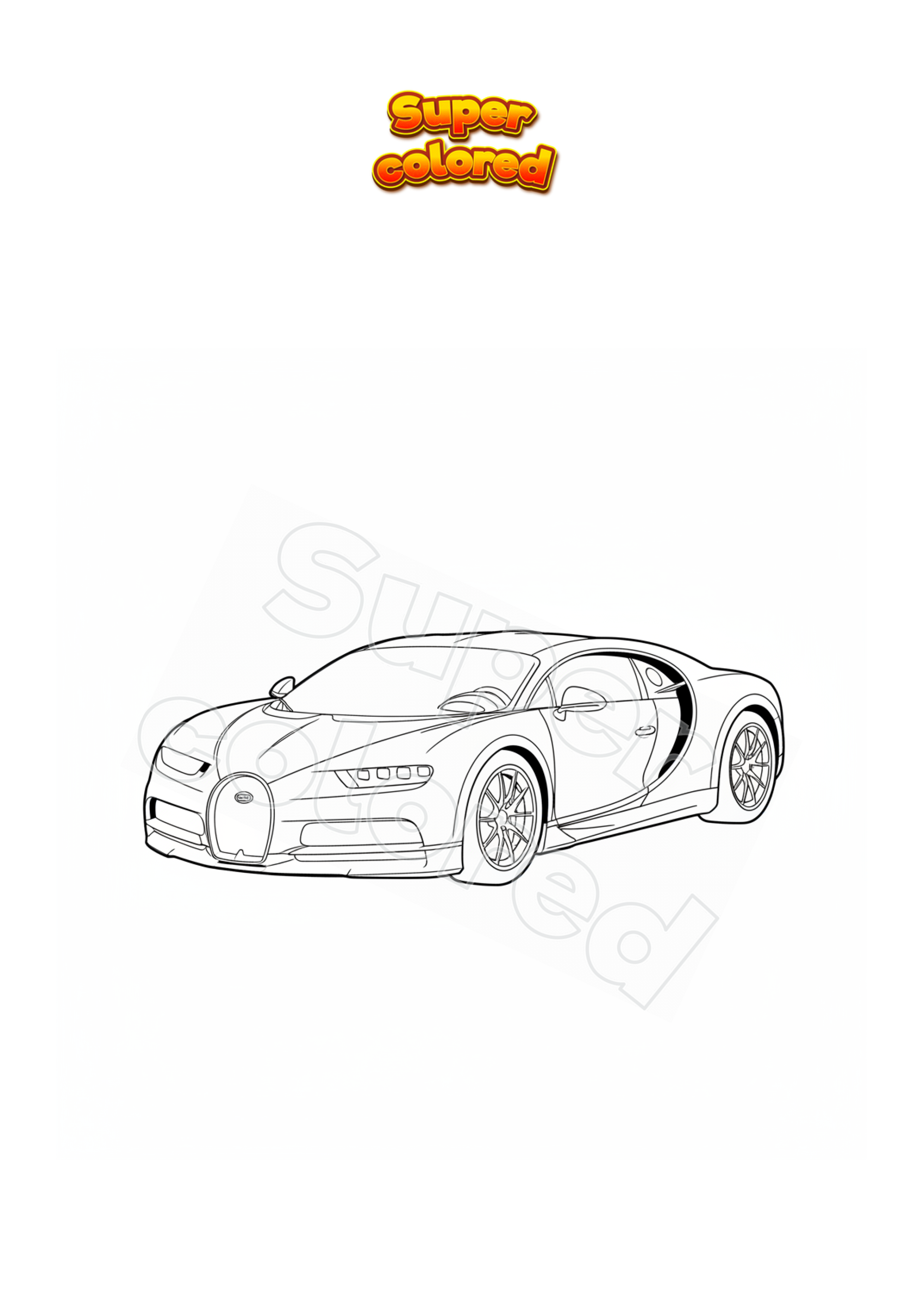 Coloring Page Bugatti Chiron Supercolored Coloring Page Bugatti Chiron Supercolored