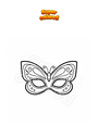Coloring page Butterfly mask