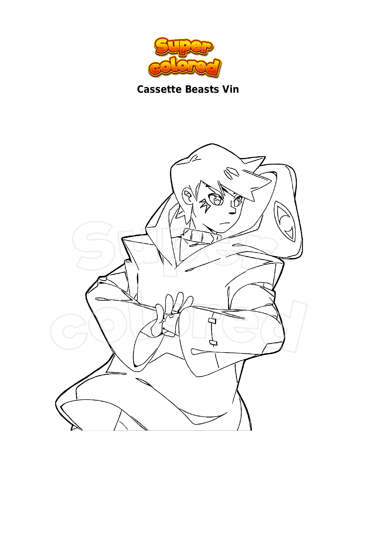 Coloring Page Cassette Beasts Vin Supercolored