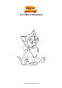 Coloring page Cat in Alice in Wonderland