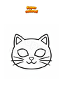 Coloring page Cat mask