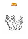 Coloring page Cat with spots