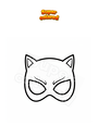 Coloring page Cat Woman Mask