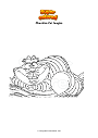 Coloring page Cheshire Cat laughs