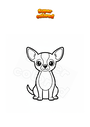 Coloring page Chihuahua sitting