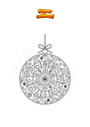 Coloring page Christmas ball mandala