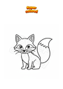 Coloring page Clever fox