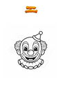 Coloring page Clown mask