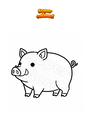 Coloring page Cute boar
