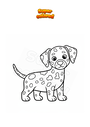 Coloring page Dalmatian dog