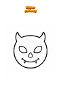 Coloring page Devil mask