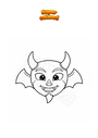 Coloring page Devil mask