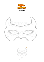 Coloring page Devil mask