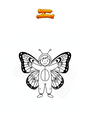 Coloring page Disguise as a butterfly