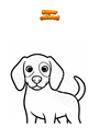 Coloring page Dog with lowered ear