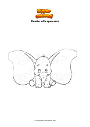 Coloring page Dumbo with open ears
