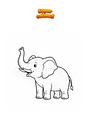 Coloring page Elephant chirping