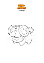 Coloring page Pokemon Fidough