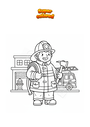 Coloring page Firefighter disguise