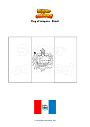 Coloring page Flag of Alagoas   Brazil