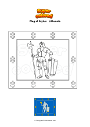 Coloring page Flag of Alytus   Lithuania