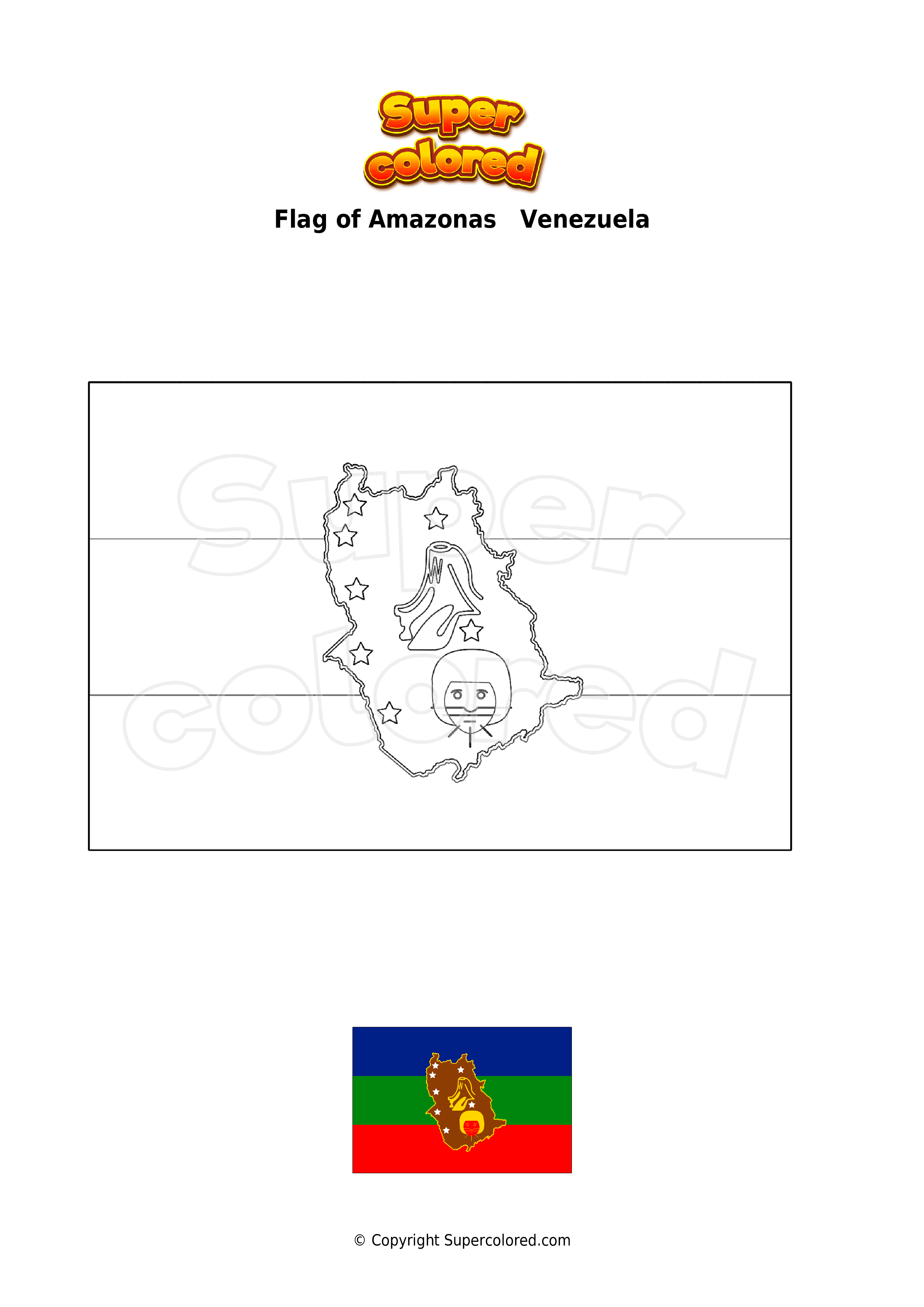 venezuela map coloring page