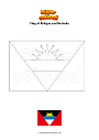 Coloring page Flag of Antigua and Barbuda