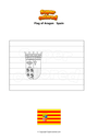 Coloring page Flag of Aragon   Spain