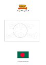 Coloring page Flag of Bangladesh