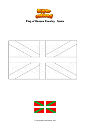Coloring page Flag of Basque Country   Spain