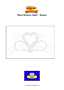 Coloring page Flag of Brussels Capital   Belgium
