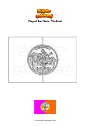 Coloring page Flag of Buri Ram   Thailand