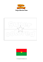 Coloring page Flag of Burkina Faso