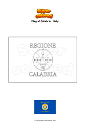 Coloring page Flag of Calabria   Italy