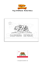 Coloring page Flag of California   United States