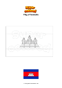 Coloring page Flag of Cambodia