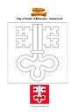 Coloring page Flag of Canton of Nidwalden   Switzerland