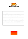 Coloring page Flag of Catalonia   Spain