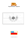 Coloring page Flag of Catamarca   Argentina