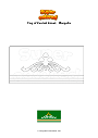 Coloring page Flag of Central Aimak   Mongolia