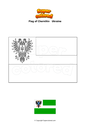 Coloring page Flag of Chernihiv   Ukraine