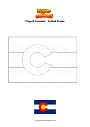 Coloring page Flag of Colorado   United States