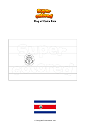 Coloring page Flag of Costa Rica