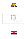 Coloring page Flag of Croatia