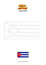Coloring page Flag of Cuba