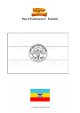 Coloring page Flag of Cundinamarca   Colombia